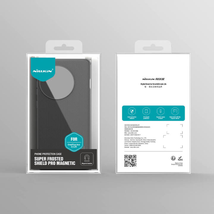 Nillkin%20(%201+12R%20)%20Super%20Frosted%20Shield%20Pro%20Matte%20cover%20case%20for%20OnePlus%20Ace%203,%20OnePlus%2012R%20Smart%20Back%20Case%20-%20Black%20-%20Image%206