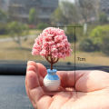New Car Mini Tree Decorations Center Console Car Mounted Green Plant Accessories Simulated Flower Decoration Cute Gift For Girls.