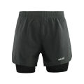 Men Sports Shorts 2 In 1 Double Deck Jogger Marathon Shortsutdoor Workout Shorts Thin-Women blue.