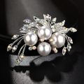 hijab pin Elegant Art Simulated Pearl Flower Brooch Pin Accessories Fashion Engagement Wedding Jewelry For Women. 