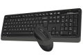 A4TECH Fstyler FG1010 Wireless Keyboard And Mouse Combo - 2.4 GHz Wireless - Sleek Round-Square Keycaps - 1000/1600/2000 DPI - Grey/Blue/Orange. 