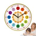 Teaching Clocks For Kids Teaching Child Wall Clock Time Learning Aids Decorative Wall Clocks For Children's Room Study Room KankongAgu. 
