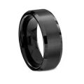 Cool Simple Men Ring Black Gold Silver Polishing Finger Ring. 