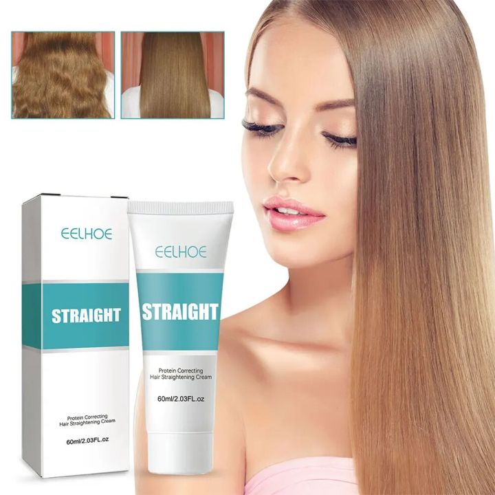 Keratin Protein Correction Hair Straightening Cream For Men Women Fast Soften Smoothing Repair Damaged Curly Hair Straight Cream