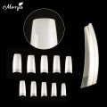 Monja 500 Pcs Nail Art Acrylic Polish Half Cover False Nail UV Gel Extension Builder White French Nail Tips Manicure Tools. 