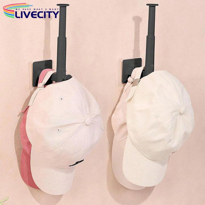 Hair%20Tie%20Organizer%20for%20Hats%20Self-adhesive%20Retractable%20Hooks%20for%20Bathroom%20Hat%20Organization%20Easy%20Installation%20Wall%20Hanger%20with%20Trace%20Stickers%20Retractable%20Hook%20for%20Baseball%20Hat%20-%20Image%206