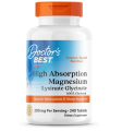 Doctor's Best High Absorption Magnesium Glycinate Lysinate, 100% Chelated, Non-GMO, Vegan, Gluten & Soy Free, 200 mg, 240 Count. 