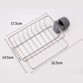 Stainless Steel Sink Rack - Sponge Soap Storage Holder for Kitchen Bathroom. 