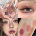 DIKALU 9 Colors Makeup Party Eyeshadow Pallete Shiny Purple Eye Shadow Palette Brown Shimmer Glitter Matte Shades Neon Pigments Loser Lione. 