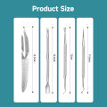 1PCS / 5PCS Nail Clipper for Ingrown or Thick Toenails Nail Trimmer Set with Nail File Cuticle Pusher Pedicure Manicure Tools Kit for Fingernails and Toenails Stainless Steel Nail Cutter  for Paronychia Podiatry Nail Care Tool Dead Skin Dirt Remover. 