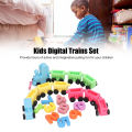 Kids Digital Train Toy, Colorful Shape Recognition Educational Numbers Train Toy Improve Coordination for Home Play.