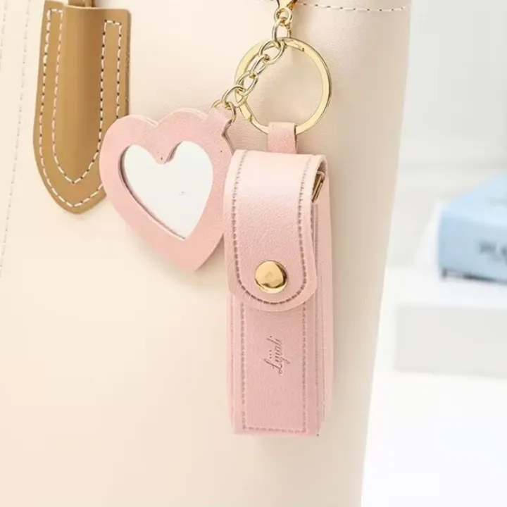 Lipstick%20Bag%20With%20Small%20Case%20Mirror%20For%20Travel%20Mini%20Portable%20Makeup%20Lipstick%20Holder%20Keychain%20Fashion%20Lip%20Balm%20Keyring%20Gift%20Pouch%20-%20Image%203