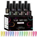 8pcs Gel Nail Polish Set Summer Nails Gel Polish Semi Permanent Varnish Nail Supplies Soak Off UV LED Gel Manicure Kit With Box.