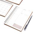 Compact Size Planner Notebook Functional Binding A5/A6 Size Schedule Agenda Kraft Paper Cover Spiral-Bound Table Diary for Office Organization School Planner Management Tool Creative Journaling. 