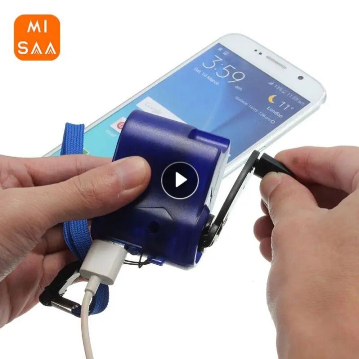Easy-to-use Hand Crank Efficient Phone Charger Trendy Usb Cell Phone Charger Eco-friendly Camping Versatile Camping Gear Compact