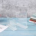 1pcs Double Side Acrylic Display Stand T Shape Slanted Sign Holders Desktop Paper Menu Holder Advertising Price Display Board. 