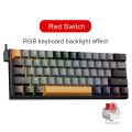 E-YOOSO Z11 RGB USB 60% Mini Mechanical Gaming Keyboard Blue Red Switch 61 Keys Wired Detachable Cable, Portable for Travel PC. 