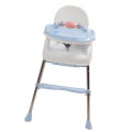 Baby Dining Chair Blue Adjustable Height Toddler Dining Chair Safe for Home. 