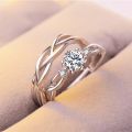 Zircon Royal Couple Ring For Man And Woman 2 Pcs - Ring For Men. 
