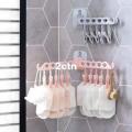Rotate Cloth Hanger with clips bra Socks Drying Rack wall mount foldable clothes drying laundry rack bathroom organizer Punch-free. 