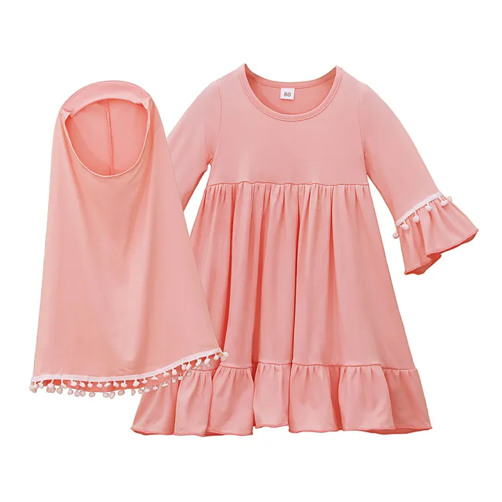 Muslim%20Kids%20Girls%20Abaya%20Dess%20With%20Hijab%20Kaftan%20Style%20Abaya%20For%20Child%20-%20Image%204