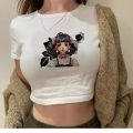Melanie Martinez 90s fairy grunge trashy crop top girl cyber y2k kawai graphic Kawaii tee t-shirts. 
