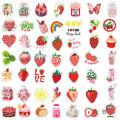 50pcs Cute Sweet Strawberry Stickers Notebook Scrapbooking Aesthetic Cartoon Sticker Ins Style Candy Vinyl Decals for Kids Girl. 