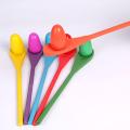 6pcs Egg And Spoon Children Balance Stick Wooden Spoon Toy Education Ball Toy Outdoor Game Training Egg Sense Early Interac O3G9.