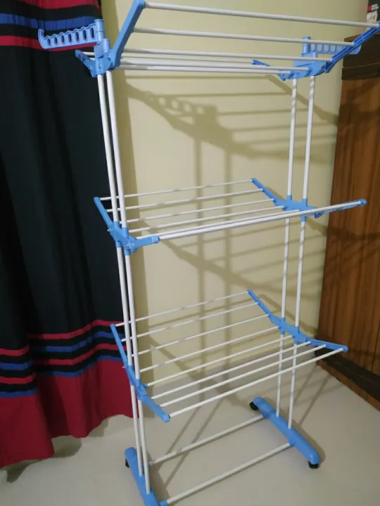 Universal%20Cloth%20Hanger%20Rack%20With%20Double%20Pole-Stand%203%20Tier%20Cloth%20Dry%20Hanger%20Stand%20-%20Image%205