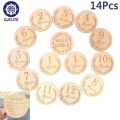 Handmade Wooden Baby Milestone Card Newborn Birth Monthly Growth Recording Cards Kids Photography Props for 1-12 Month Baby.
