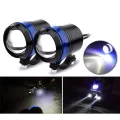 Black 12V 30W CREE U3 LED Laser Fog Headlight Spot Light Motorcycle Universal 2 pcs for bike.