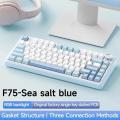 Aula F75 Mechanical Keyboard 80 Key with Gasket Structure 75% Layout Full-key Hot Swap Three-mode Bluetooth for Gaming Office. 