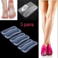 3 Pairs Transparent Gel Silicone Heel Grip Back Liner Shoe Insole Pad Foot Care Protector Comfort Pads Feet Care Accessories. 