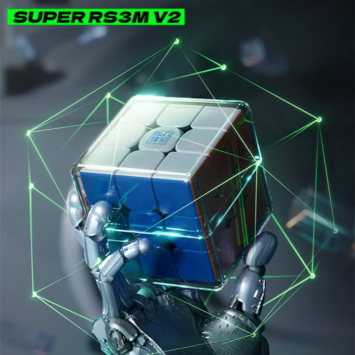 Moyu Meilong Super RS3M V2 UV Maglev Ball Axis Positioning Magnetic M 3×3×3 Rubik's Cube