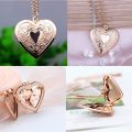 Small Love Heart Photo Locket Necklace for Kids and Women, Stainless Steel Pendant, Trendy Design, Ideal Gift for Anniversary, Engagement, or Special Occasions. 