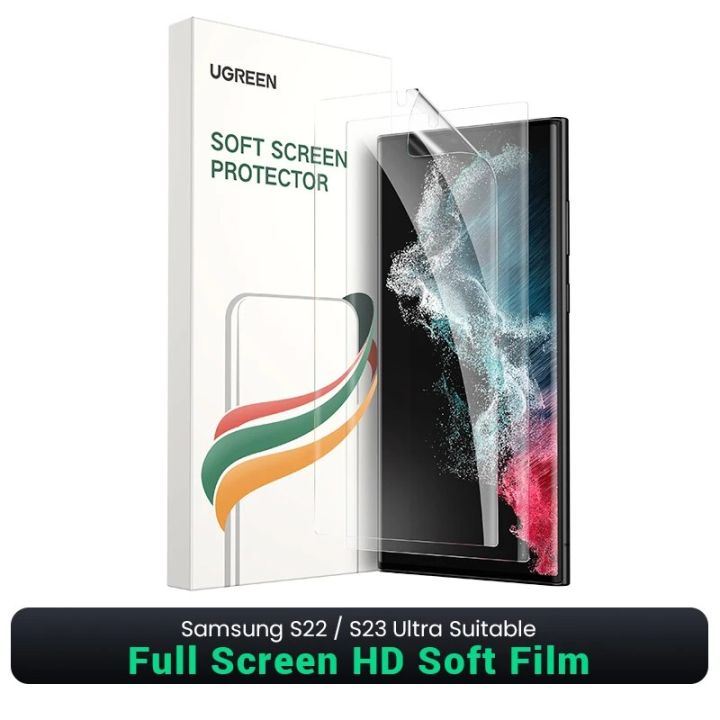UGREEN%202PCS%20Screen%20Protector%20For%20Samsung%20Galaxy%20S23%20S22%20Ultra%20Full%20Cover%20Hydrogel%20Film%20Protective%20Phone%20Screen%20Protectors%20-%20Image%207