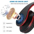 Siindoo JH-812 Wireless Headphone Foldable Stereo BT5.1 Earphones Music Headset FM and Support SD Card with Mic for Mobile PC TV. 
