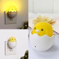 Light-Controlled Sensor LED EU Plug Egg Shell Duck Night Light with Mushroom Wall Socket Light Lamp. 