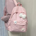 orean ersion of Insta dating soft girl schoolbag, campus bapa, Japanese arajuku ch antique style solid color bapa. 