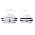 Unisex Adult Yacht Boat Ship Sailor Hat with Anchor Print Captain Hat Costume Hat Navy Style Marine Cosplay Teenager Hat.