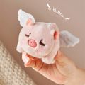 INS Angel Little Flying Pig Plush Toy Pull Rope Tail Movable Kawaii Anime Plushie Toys Fun Pendant Keychain Doll Christmas Gift. 