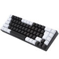 Membrane Gaming Keyboard 68 Keys RGB Backlit Ergonomic USB Interface Computer Keyboard for Win System Office Family White Black.