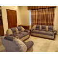 Malaysiyan Process Wood Solid Foam and Fabrics sofa S-355 Ash Color 3+2+1  Sofa Set. 