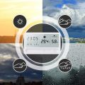 Digital Hygrometer Thermometer Indoor Room Outdoor Temperature Humidity Meter LCD Stand Magnetic Backing Sensor Monitor with Humidity Gauge Mini Weather Station with Clock.