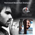 【No-Questions-Asked Refund】 200ml Men's Beard Dye Shampoo Removal White Grey Permanent Black Beard Hair Dying Shampoo Cream Health Care. 