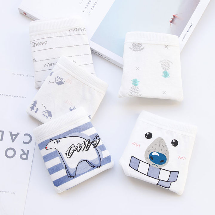 5Strip%20Underwear%20Female%20Student95%25Cotton%20Korean%20Style%20Girl%20Cute%20Cartoon%20Middle%20Waist%20Women's%20Briefs%20for%20Junior%20High%20School%20Students%20-%20Image%205