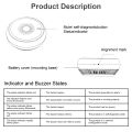 Tuya ZigBee Smart Smoke Sensor Detector Photoelectric Sensor Works With Smartlife Alexa Google Home Hub Required Smart Home.
