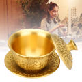 Chinese Tea Cup, Exquisite Tea Cup with Lid and Saucer for Living Room.