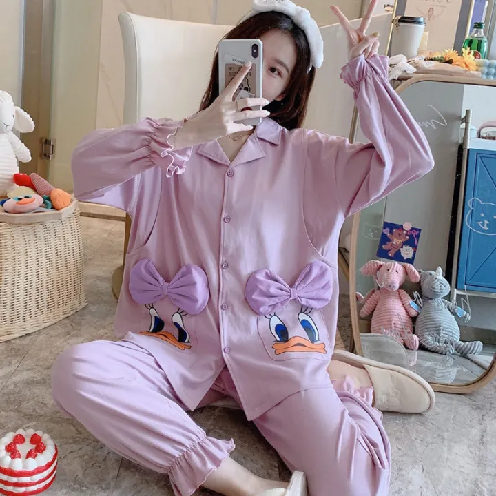 100%25Cotton%20Pajamas%20for%20Pregnant%20Women%20Spring%20and%20Autumn%20Confinement%20Clothing%20Postpartum%20Maternal%20Feeding%20Nursing%20Wear%20Summer%20and%20Autumn%20Homewear%20Suit%20-%20Image%202