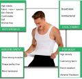 Mens Slimming Body Shaper Vest to Hide Man Boobs Shapewear Compression Shirt Abs Abdomen Slim Undershirt. 